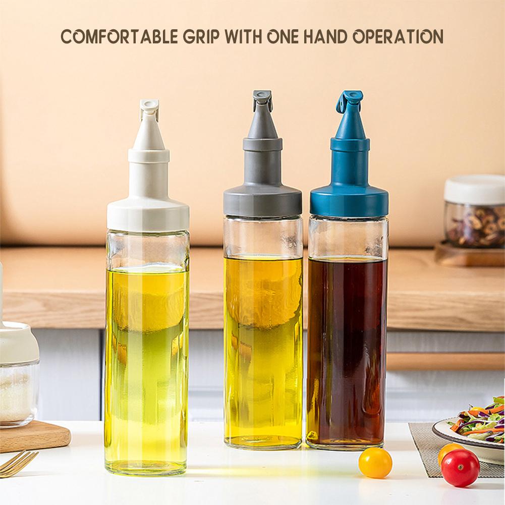 500ml Sealed Glass Oil Pot Multifunctional Condiment Dispenser Container For Oil Seasoning
