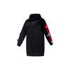 Felpa con cappuccio sportiva neo-casual a lunghezza media Felpa vintage americana Felpa da donna Nera EI4444
