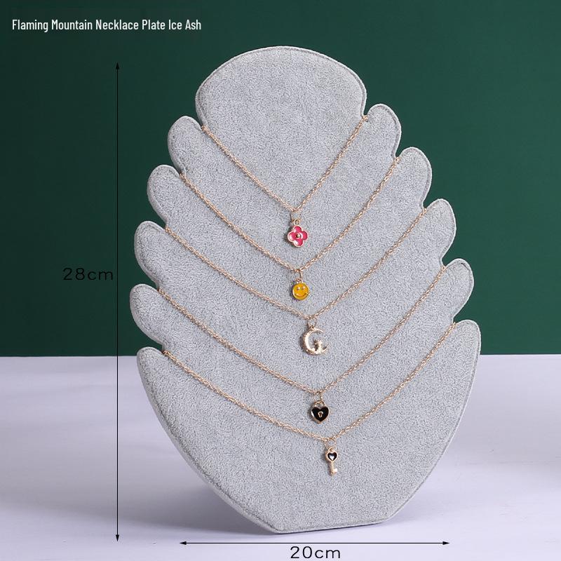 Extra Large Velvet Jewelry Display Stand: Necklace Hanger & Bracelet Storage Rack