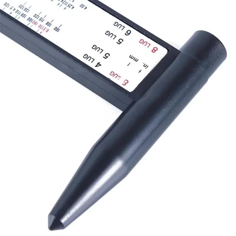 1/2Pcs Wheel Rim Bolt Pattern Hole Distance Measuring Tool Modified Hole Distance Ruler Black PCD Caliper 8LUG Wheels