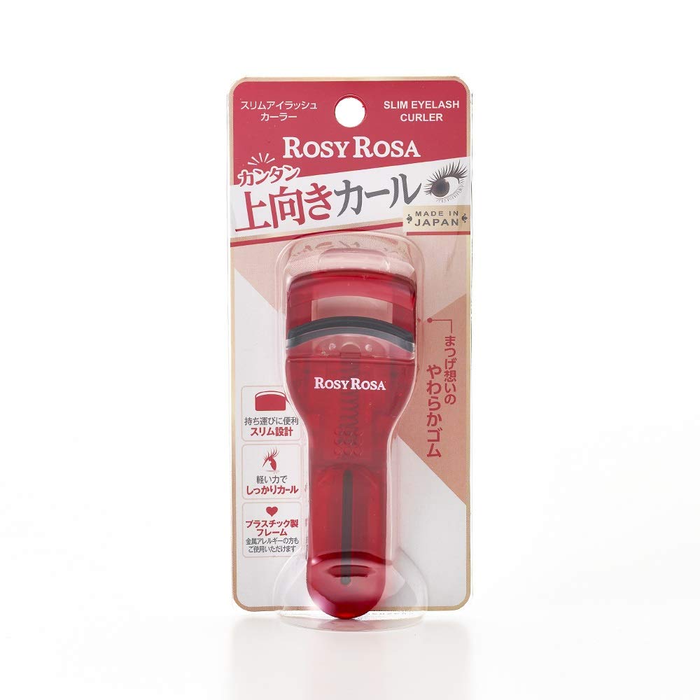 Rosy Rosa Slim Eyelash Curler Curls eyelashes firmly light pressure Made Japan