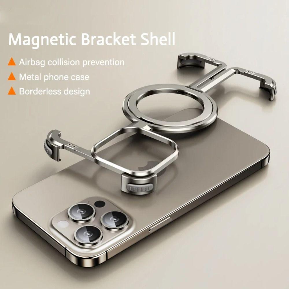 

Frameless Phone Bumper Shockproof Protective Cover for iPhone15/15Pro Max For Magsafe