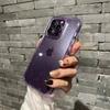 Luxus Bling Glitzer Lila Klare Hülle Für iPhone 16 Pro Max 15 14 Plus 13 12 11 X XR XS Transparente Acryl Stoßfeste Hülle