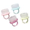 4Pcs Pastel Colored Round Tip Manicure Brushes Designed For Gentle Cleaning And Multipurpose Use At Home Or Travel