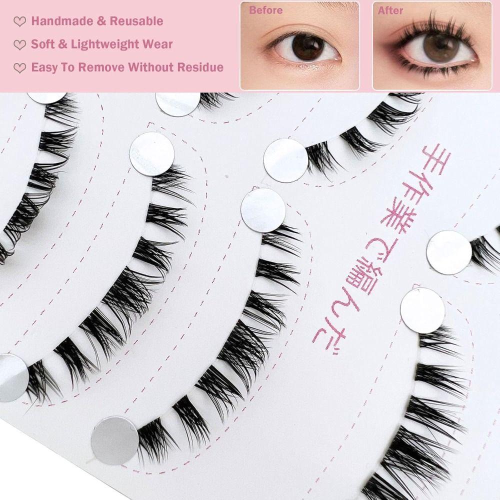 5-7MM Bottom Lashes Strip Clear Band Bottom Eyelashes Bottom Lash Clusters  Eyelash Extension