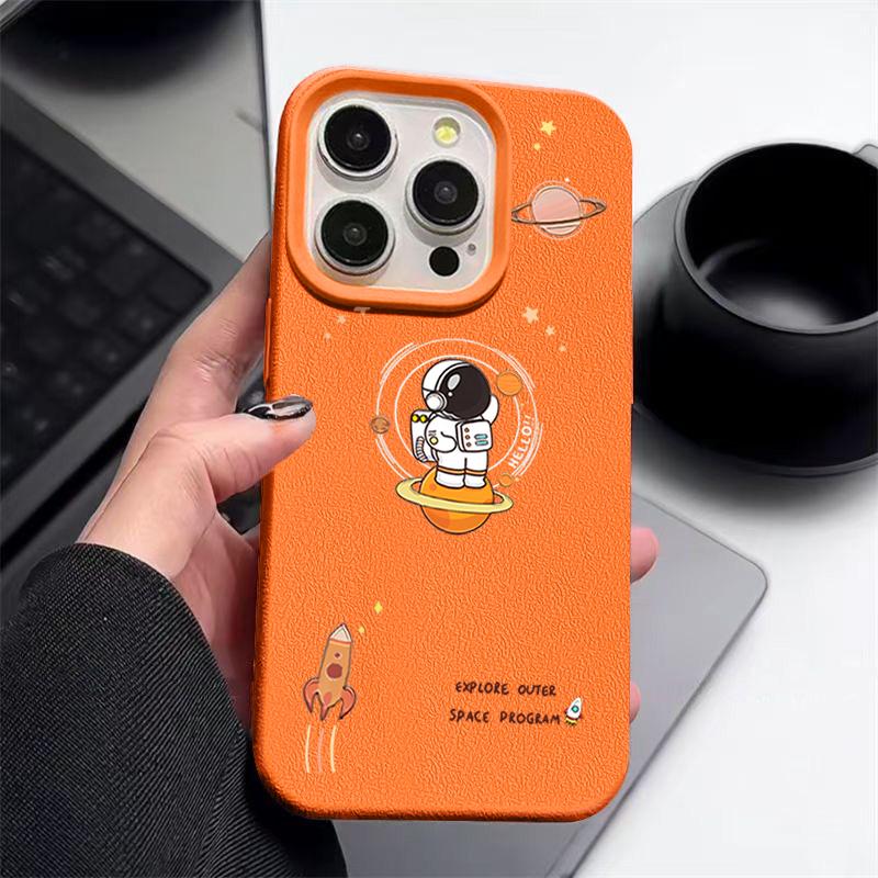 Rocket Astronaut Case For iPhone 16 Pro Max 15 14 13 12 11 Shockproof Slim Soft Silicone Case Cover