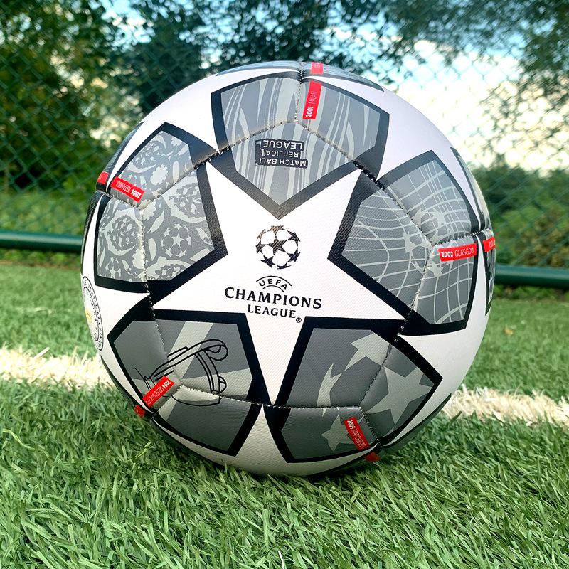 Size 5 Champion League Premier Football: Durable Training/Match Ball for Middle School Students.