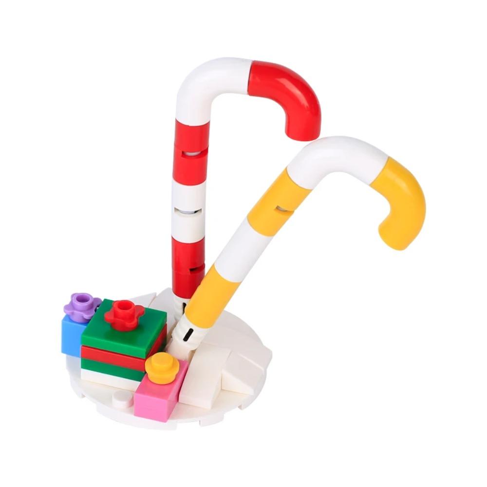 Winter City View Merry Christmas Decoration Flower Wreath Building Blocks House Home Santa Claus Figures Snow Window Bricks Toys