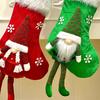 Christmas Stocking Snowflake Santa Claus Decor Non-Woven Fabrics Xmas Stocking Festive Embroidery Decoration