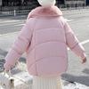BITCED Women's Short Down-Filled Cotton Jacket with Oversized Fur Collar - Winter Fashion Coat