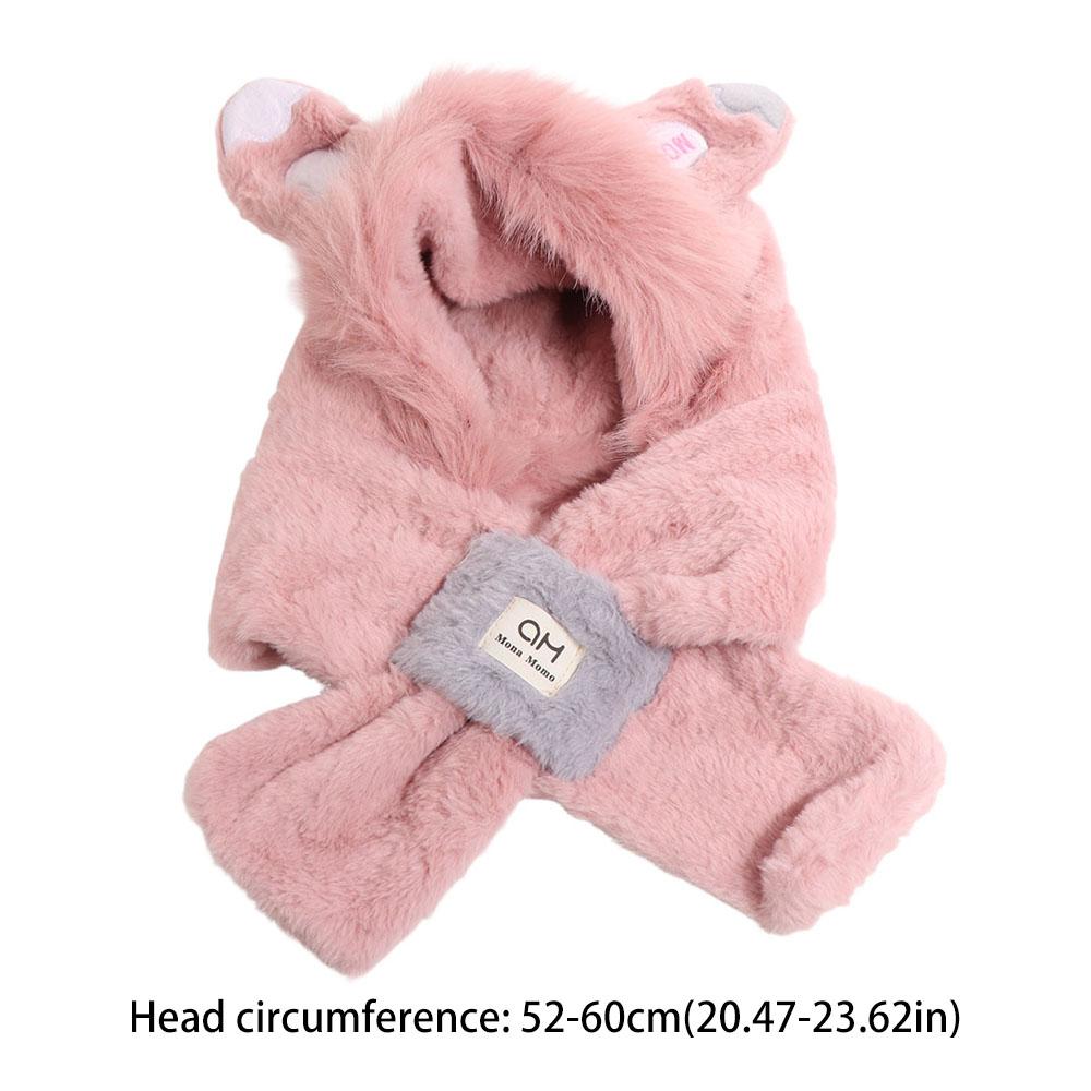 Ear Protection Rabbit Ear Hat Winter Bib Scarf Hat Personality Winter Beanie  Cycling