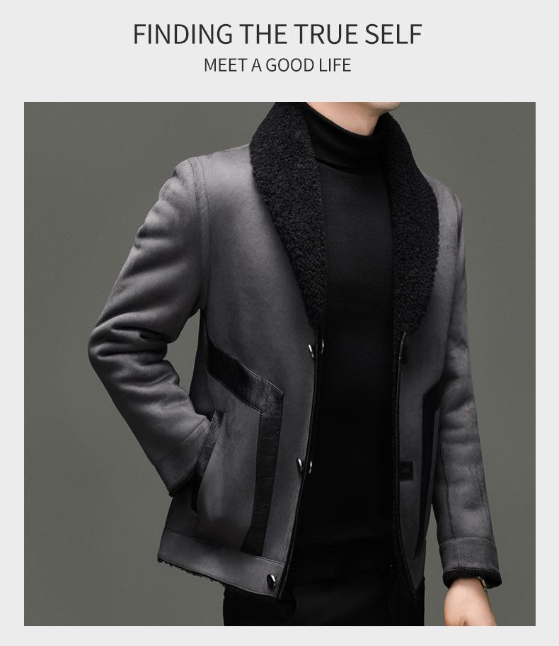 Men's Double-sided Sherpa Fleece Jacket 2025 - Winter Casual Mid-aged & Young Style, Thick and Warm Outerwear