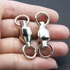 50pcs Ball Bearing Swivels Double Round Split Rings Connectors Fishing Tackle