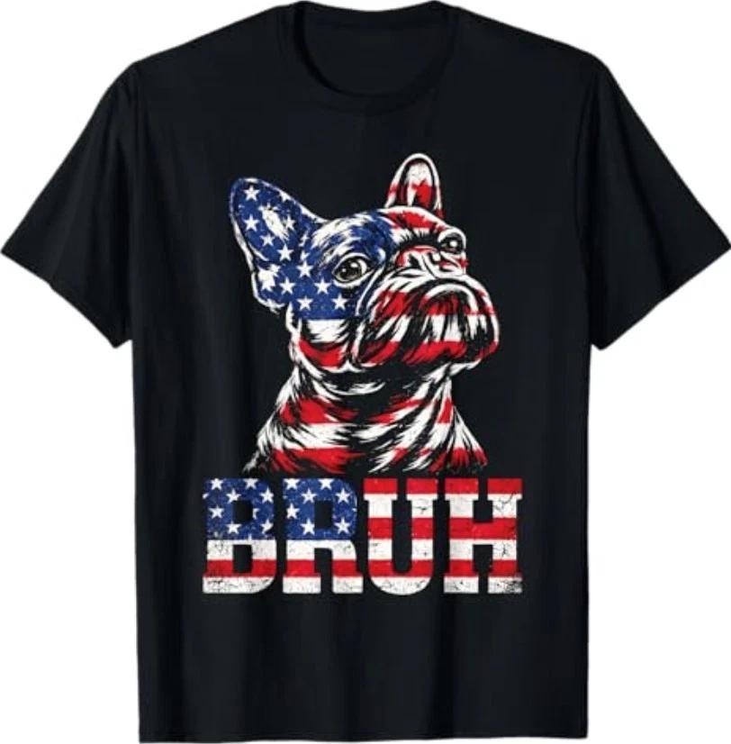 Bruh Funny French Bulldog Meme Dog Lover Art T-Shirt S-3XL L