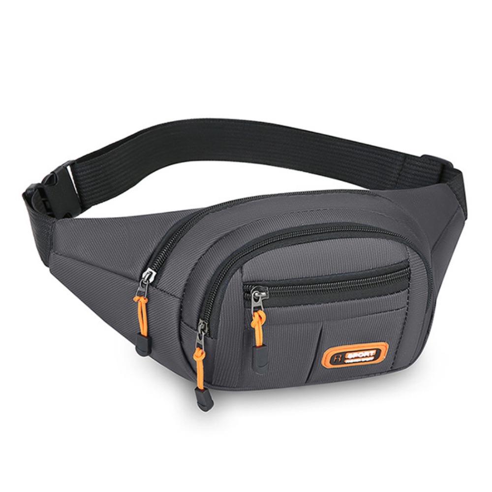 Large Capacity Men Chest Bag Waterproof Sports Walking Bag Zipper Mobile Waist Bag Riding