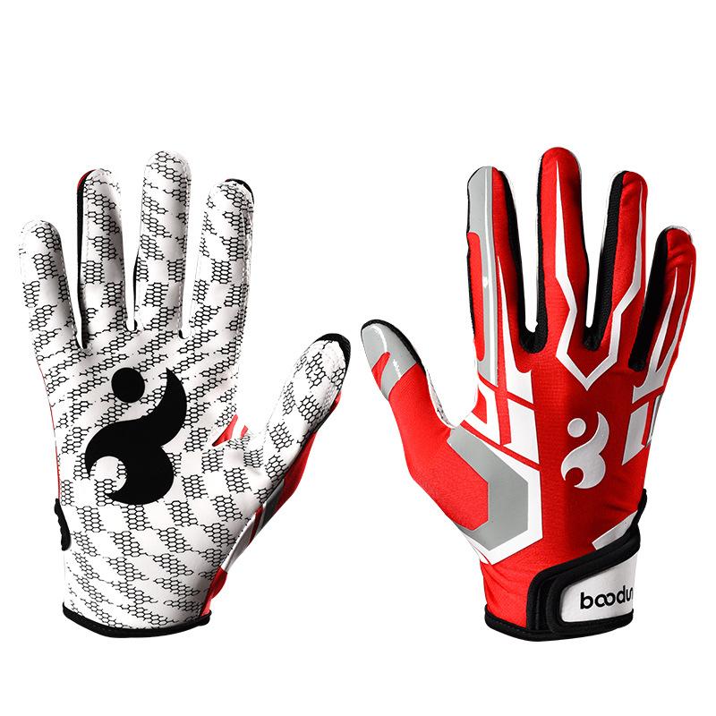 

Youth Kids Football Gloves Non Slip Silicone Grip Adjustable Wristband Enhanced Performance S красный