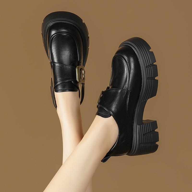 

Туфли на плоской подошве из натуральной кожи Yuexinwang для женщин Huizhou, женские туфли цвета винограда, маленькие кожаные туфли, осенне-зимние новые хлопковые теплые туфли на платформе 35