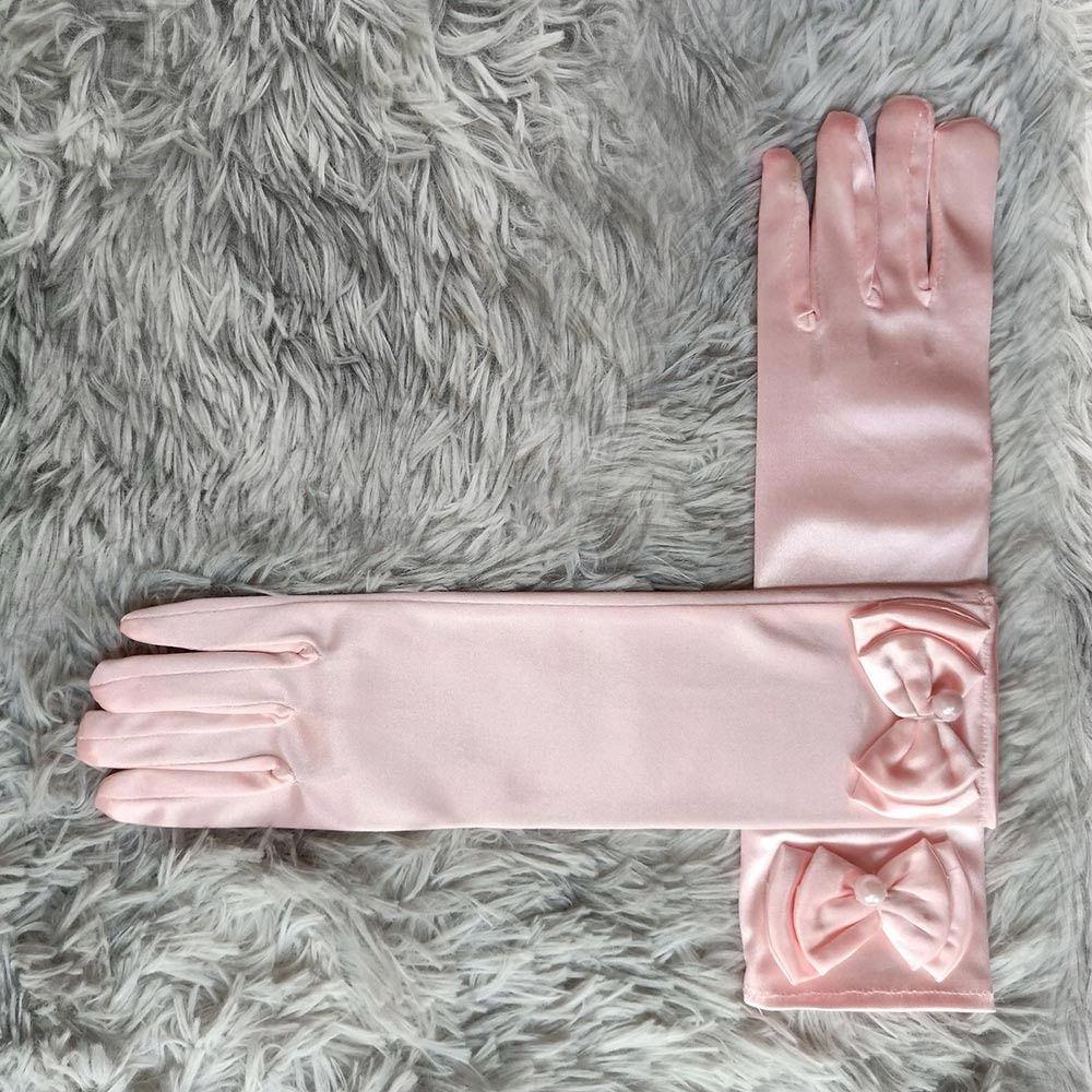 Wedding Dress Stage Gloves Full Finger Mittens Princess Skirt Accessories Children Long Gloves