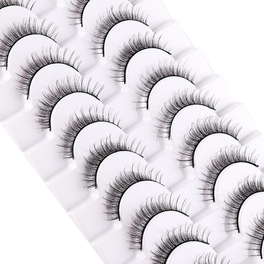 Soft Fake Eyelashes Natural Short Lashes False Eyelashes Cat Eye Look Manga Lashes