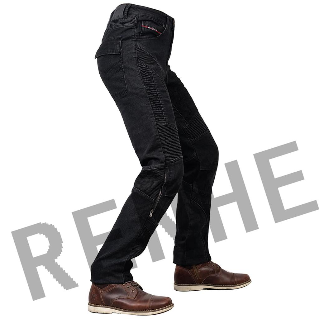 RENHE Men's Motorcycle Pants, For Summer, Mesh Pants, Riding Pants, With Protector, For Summer,