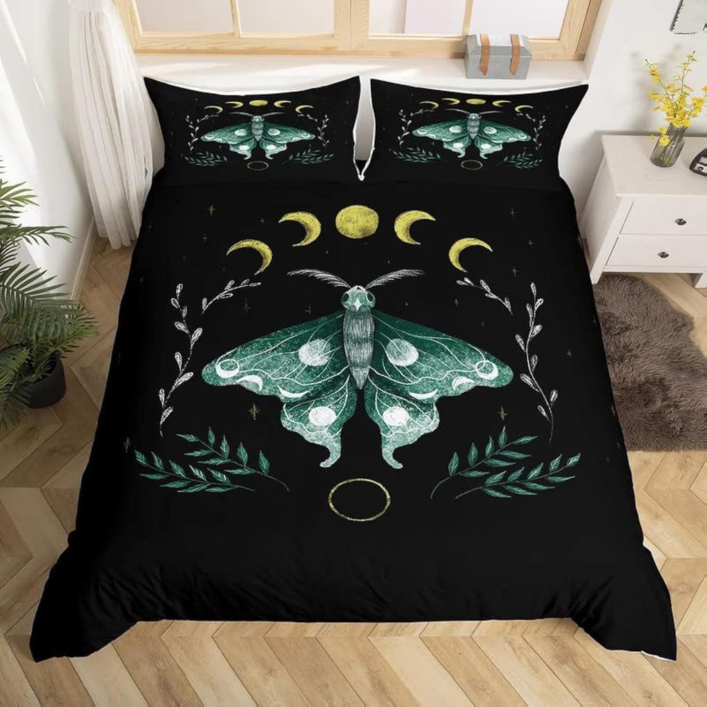 Nautical Anchor Three-Piece Quilt Cover 3D Digital Printing Bedding Set Geometric Striped Bed Cover