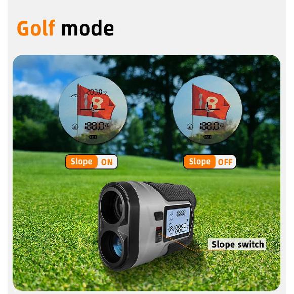 1200m USB Type-C Rechargeable Golf Laser Rangefinder with Slope Adjusted Flag-Lock Vibration Distance Meter