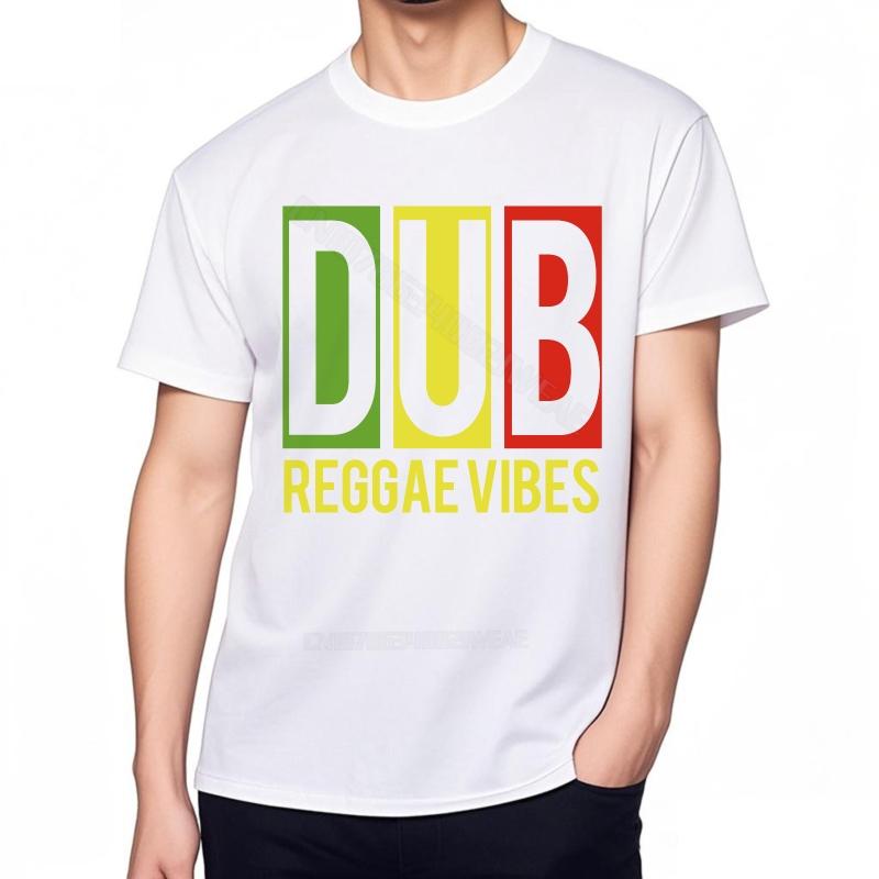100% Cotton Tshirt for Man Dub Reggae Vibes Colors Soft Short Sleeve Shirt Trendy Short Sleeve Short Sleeve Shirt