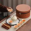 Wisteria Flower Kung Fu Tea Set Ru Kiln Set Portable Household Brewing Teapot Teacup Ceramic Souvenir Set