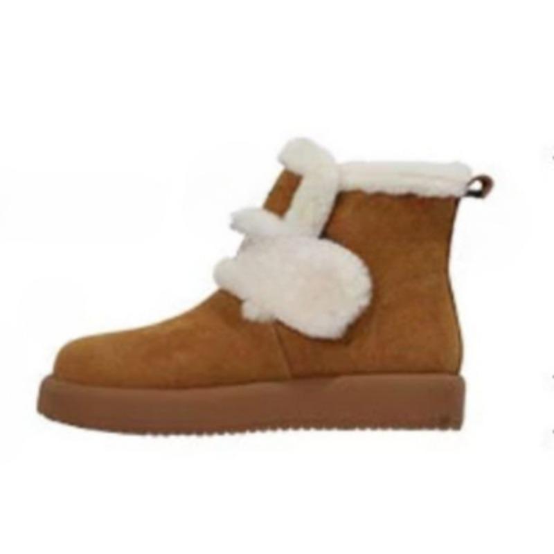 Flats Fur Ankle Platform Suede Snow Boots Women Winter Plush Warm Cotton Shoes 2025 Trend Casual Shoes Cozy Non Slip Botas Mujer