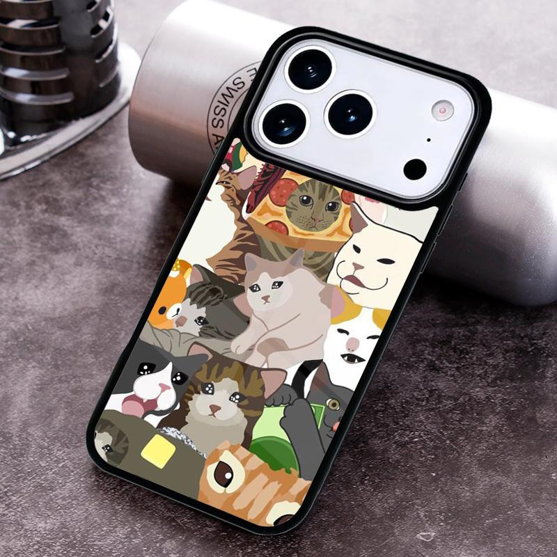 Crying Cat Meme Phone Case For iPhone 17 16 15 14 13 12 11 Pro Max Plus 17Air Soft Silicone Cover