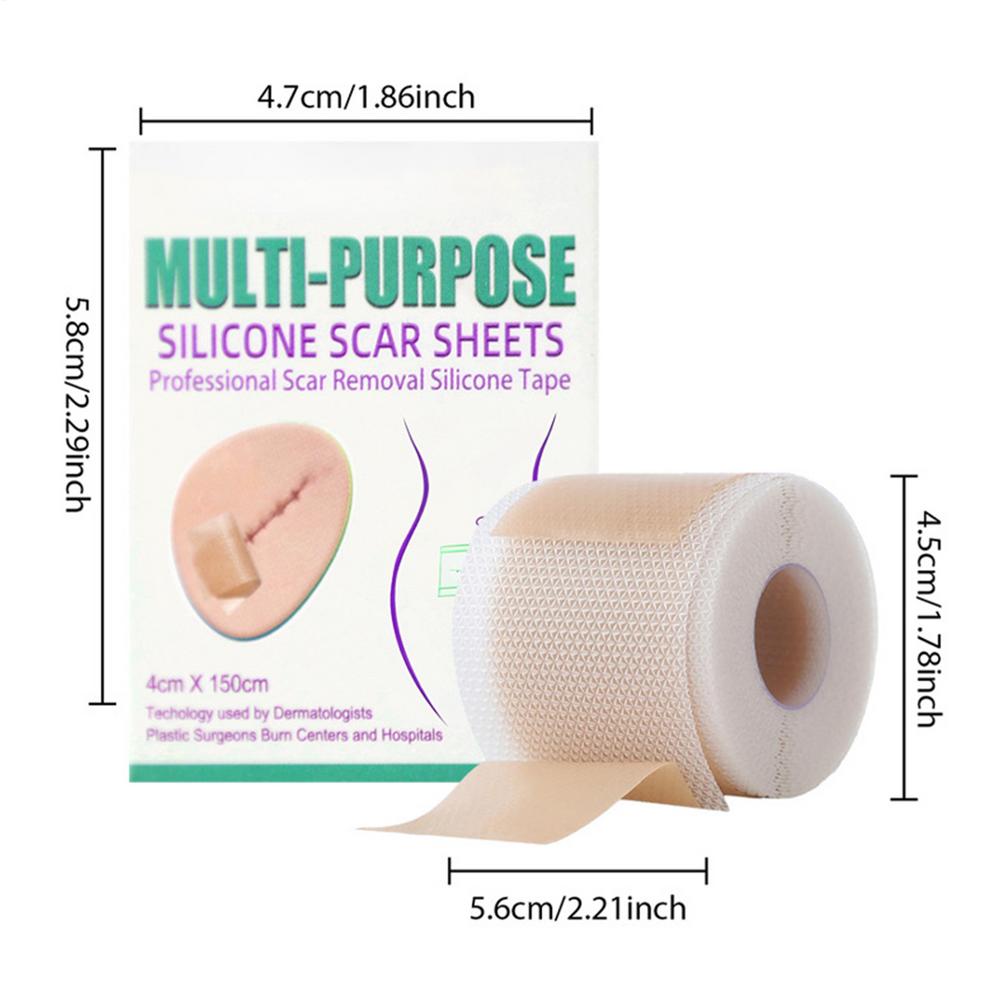 Waterproof Silicone Scar Sheets Medical Grade Silicone Scar Tape For C-Section Keloid Burn 4x150cm/1.57x59.06 inches/roll
