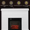 Electric Fireplace, 3D Flame Effect, 3 Settings, Timer, Remote Control, White