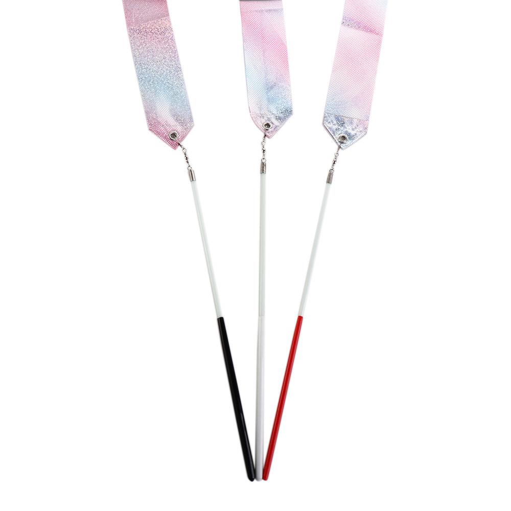 Kids Toys Flashing Star Rainbow Stick Twirling Rod Gym Ribbons Dance Ribbon Ballet Streamer