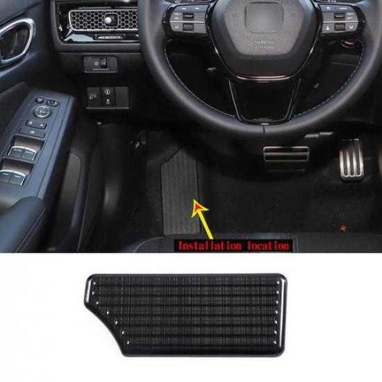 Black Stainless Steel Foot Rest Pedals Plate Trim For Honda Civic 11th -