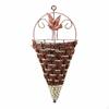 Woven Hanging Flower Basket Rustic WallMounted Form Mounted Holder Farmhouse Decor
