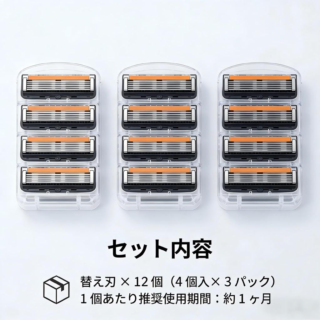 Gillette Compatible Razor ProGlide Electric Shaver Replacement for Beard Gillette ProGlide Fusion Blades, 12-Pack, Blades, 5-Blade, Shaving, (3)