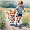 2026 Monthly Hangable Wall Calendar Cartoon Dog Wall Calendar Corgi Dog Design Monthly 12 Month Family Organizer Calendar