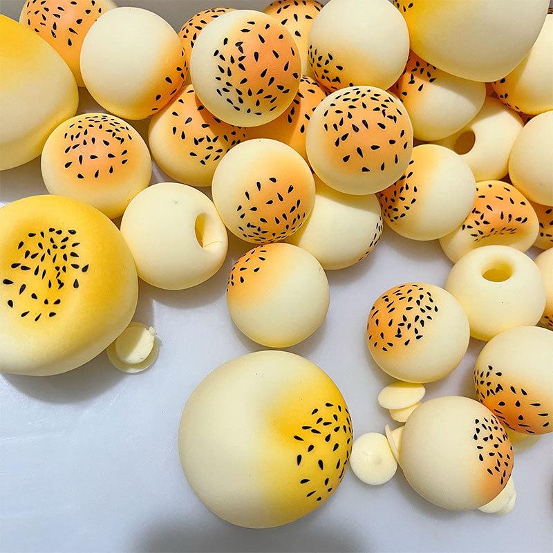 Squishy Egg Yolk Pastry DIY Empty Ball Stress Relief Toy – Soft TPR Squeeze Fidget Shell with Customizable Filling