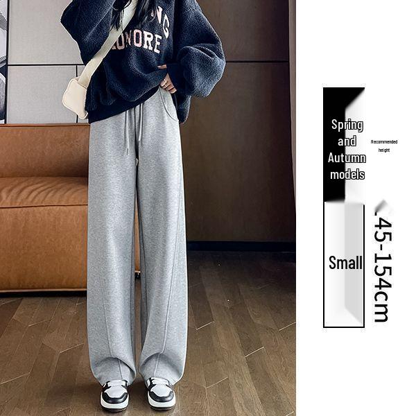 

Women s High-Waisted Fleece-Lined Gray Sweatpants - Narrow/Wide-Leg, Petite Fit 2025 Autumn/Winter Collection S (85-100 kg)