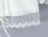 2025 Autumn Women's White Mesh Shirt with Doll Collar & Lace Puff Sleeves