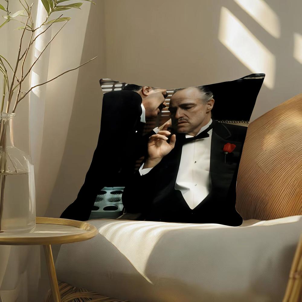 The Ggodfather Moive Pillow Case DoubleSided Plush Sofa Cushion Covers Organic Breathable Invisible Zipper