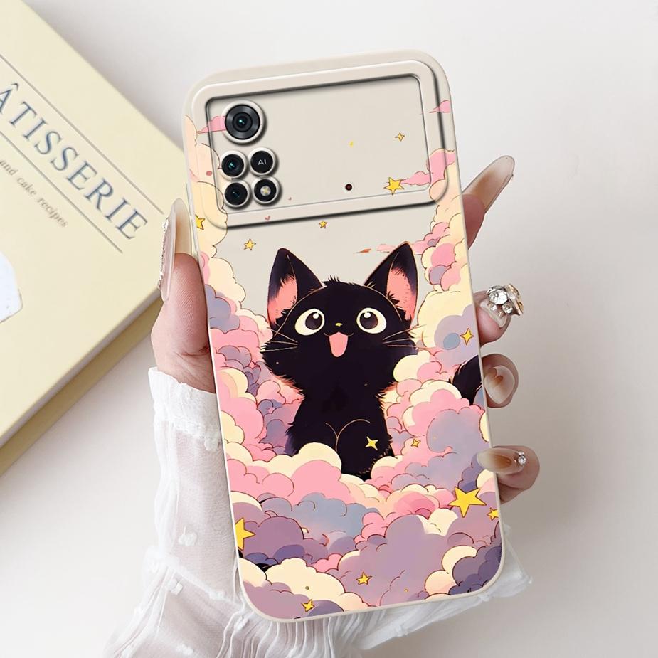 For Xiaomi Poco M4 Pro 4G Case Cute Rabbit Cartoon Cover Shockproof Phone Cases For Xiaomi Poco X4 Pro PocoM4 Pro 5G Soft Fundas