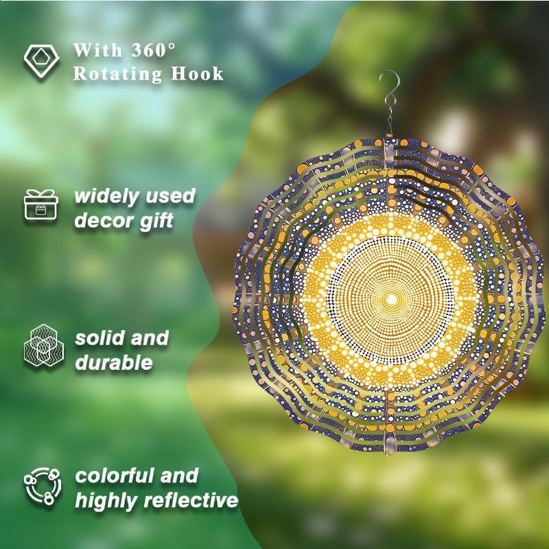 10-calowy wiszący wiatraczek z hakiem obracającym się o 360 stopni do dekoracji balkonu i ogrodu, dekoracja zewnętrzna na wiosnę i lato