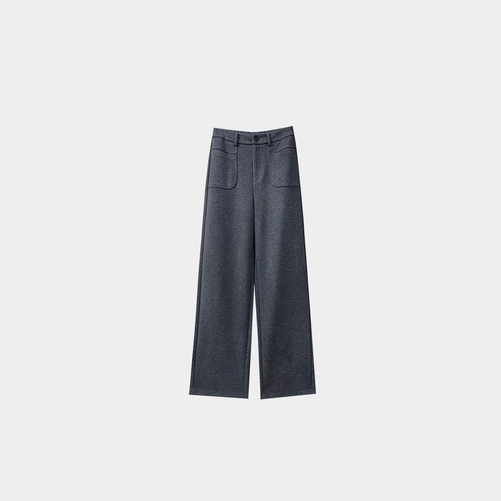 Zhengzhou women's pants women's winter 1116 new high waist loose and thin pendant feeling wool commuting versatile