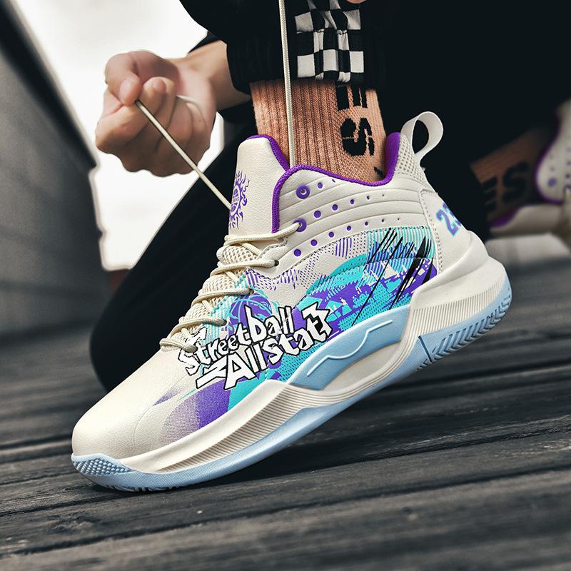 Scarpe da basket anatra mandarina da uomo e da donna stivali da combattimento high-top adolescenti, studenti delle scuole primarie e secondarie, bambini più grandi campo in cemento