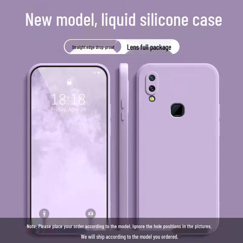 Vivo NEX Rear Fingerprint Case: Solid Color Liquid Silicone Anti-drop Soft Cover