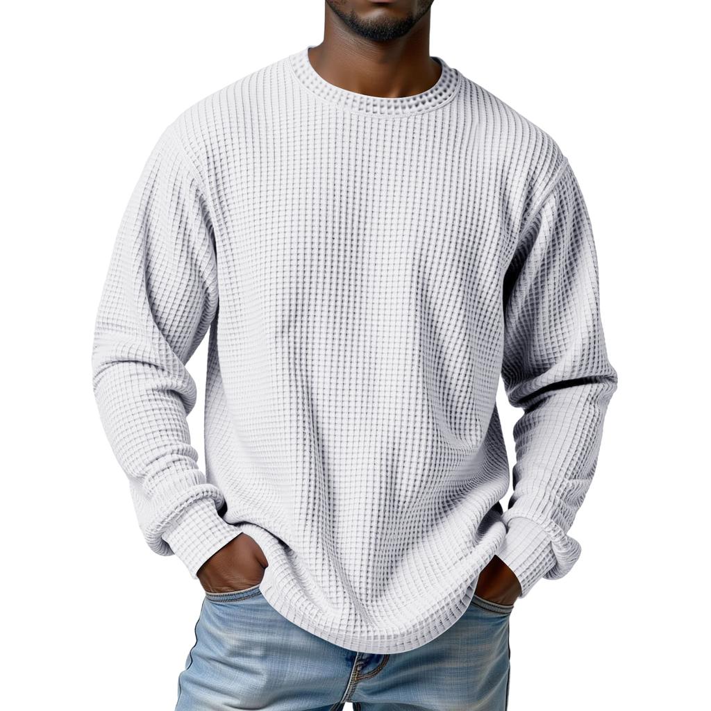 Men's Knit Casual Collar Pullover - Long Sleeve Daily Wear