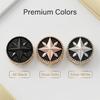 Clip On Cufflink Raised Star Face Zinc Alloy Shirt Cuff Accessory for Business Wear, Formal Outfits and Gift Styling