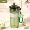 700Ml Large Capacity Summer Plastic Straw Cup Leak Proof With Flower Pendant Lid Rope Transparent