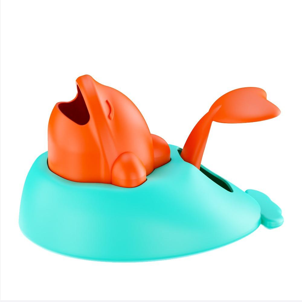 Anti-slip Base Pet Treat Dispenser Toy Whale Shape Food Puzzle Toy  Puppy Training оранжевый